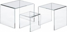 Lebez 7061 Tavolo Trasparente in Acrilico 14x14x14 cm