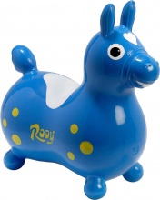 Ledraplastic 70.13 Gymnic Cavallo Rody Cavalcabile per Bambini da 2+ Anni colore Blu