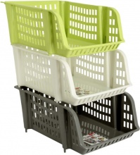 Lega LG0676 Cesta Impilabile 29,3x36x15,5h cm colori Assortiti