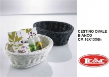 Leone LEO0560B Cestino Vanity Ovale cm 16x13x6h Bianco