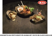 Leone LEO0754 Vaschetta da Fritti KraftPe Avana Set 125 Pz cm 16,5x13,5x3,4,3h