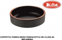 Leone LEO8237 Coppetta Tonda NeroTerracotta cm 15,3x4,3h Melamina