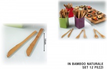 Leone O0035-K Coltello in Bamboo cm 14 Set 12 pezzi