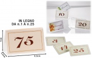 Leone O6007 Numeri da Tavolo Avorio Nr.1-25 Set 50 pezzi