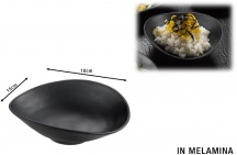 Leone O8201 Coppetta Ovale Melamina cm 18x15x5.5h Nero