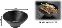 Leone O8208 Coppetta Tonda Melamina cm 12x5.3h Nero