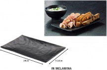 Leone O8226 Vassoio Melamina Rettangolare cm 24x13.8x2h Nero