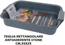 Letizia Ceramica 297882 Teglia Forno Antiaderente Stone 35 x 25 cm - Gran Pierre