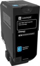 Lexmark 74C2HCE Toner Originale Laser colore Ciano