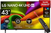 Lg 43NU900B6LA Smart TV 43 Pollici 4K LED WebOS Nano Detail Enhancer colore Nero