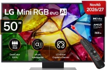 Lg 50MRGB87B6B.API Smart TV 50" 4K UHD Mini RGB WebOS a8 Gen3 AI Classe E Nero