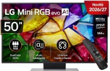 Lg 50MRGB88B6B Smart TV 50 Pollici 4K Mini RGB WebOS 100% HDR Master Pro Nero