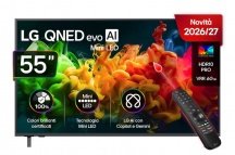 Lg 55QNED80B6B.API Smart TV 55 Pollici QNED evo 4K UHD Sistema WebOs Classe F