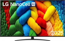 Lg 65NANO81A6A.API Smart TV 65" 4K Ultra HD NanoCell WebOS a7 Gen8 Classe F Nero