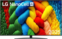 Lg 75NANO81A6A.API Smart TV 75" 4K UHD NanoCell AI WebOS a7 Gen8 Classe F Nero
