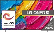 Lg 86QNED80A3A Smart TV 86" QNED 4K UHD Sistema Operativo WebOS Classe E Nero