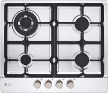 Lg CBGZ2414S Piano Cottura 4 Fuochi a Gas 59 cm in Acciaio Inox