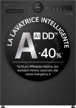 Lg F4X7013TBB.AEBQPWE Lavatrice 13 Kg A-40% Wi-Fi 61,5 cm Inverter Vapore Serie X7 F4X7013TBB