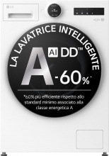 Lg F4X9009TWCE.AGWQPWE Lavatrice 9 Kg A-60% 57 cm 1400 giri Inverter Vapore