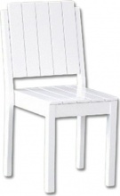 Lifeingarden AH-048 Sedia per Esterni Legno 46x46x90 cm Bianco Modern