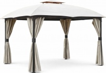 Lifeingarden JU-021 Gazebo da Giardino 3x3 mt MetalloTessuto Tende Ecr� Utah