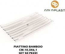 Goldplast GO173026 Piattino Bamboo Ps Trasparente cf 50 Pezzi