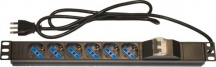 L-Link LK10050 Multipresa 6 Posti e Salvavita per Armadio Rack 19"