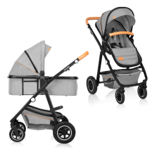 Lionelo LO-AMBER-2IN1-GR Amber Passeggino Duo 2 in1 0M-22 Kg reclinabile + Accessori e Navicella