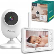 Lionelo LO-BABYLINE 6.2 WHITE Baby Monitor videocamera Full HD Funzione VOX Ninnenann - Babyline 6.2