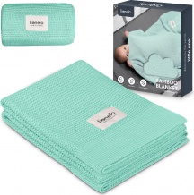 Lionelo LO-BAMBOO BLANKET GREEN MINT Copertina Neonato in Cotone 100x75 cm colore Verde Menta Bamboo Blancket