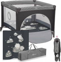 Lionelo LO-BONNIE GREY SCANDI Box per Bambini 0-15 Kg Recinto Neonato Pieghevole Grey Scandi - Bonnie