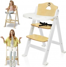 Lionelo LO-FLORIS WHITE Floris - Seggiolone Pappa Evolutivo bambini 6M-40 Kg White