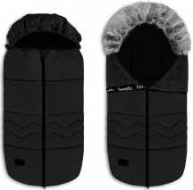 Lionelo LO-FRODE BLACK CARBON Sacco Nanna Passeggino Universale Coprigambe Invernale Nero - Frode