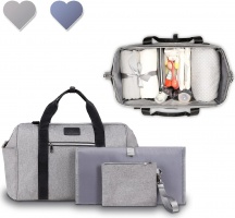 Lionelo LO-IDA GREY CONCRETE Borsa Fasciatoio per Passeggino Organizer neonato Grey Concrete - Ida
