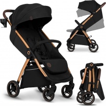 Lionelo LO-INGRID BLACK ONYX Ingrid - Passeggino Leggero Compatto 6M-4A fino a 22 Kg Black Onyx