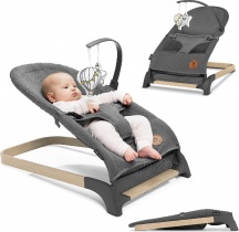 Lionelo LO-JUNE AIR GREY GRAPHITE June Air - Sdraietta Neonato Max 9 Kg Dondolo per Neonati Grey