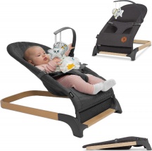 Lionelo LO-JUNE GREY STONE June - Sdraietta Neonato Max 9 Kg Dondolo per Neonati Grey Stone