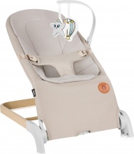 Lionelo LO-LILAC-BEIGE-SAND Lilac - Sdraietta Neonato Max 9 Kg Dondolo Altalena Neonati Beige Sand