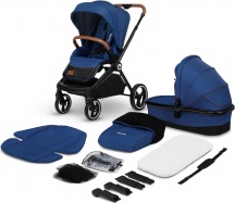 Lionelo LO-MIKA 2 IN 1 BLUE NAVY Mika 2IN1 - Passeggino Duo 2 in1 Navicella fino a 22 Kg Blu Navy
