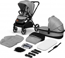 Lionelo LO-MIKA 2 IN 1 GREY STONE Mika 2IN1 - Passeggino Duo 2 in1 Navicella fino a 22 Kg Grey Stone