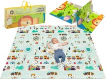 Lionelo LO-ROBBY MULTICOLOR Tappeto gioco bambini neonato 200x180 cm Pieghevole e Resistente - Robby