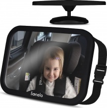 Lionelo LO-SETT BLACK CARBON Specchietto retrovisore per Auto per Seggiolino Auto bambini Nero - Sett