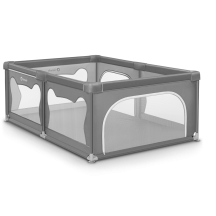 Lionelo LO-WILLOW GREY CONCRETE Box per Bambini 0-48 M Recinto Neonato con Rete apribile Grey Concrete