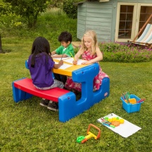Little Tikes 9004668 Tavolo per Bambini Tavolo Picnic in Plastica per Esterni