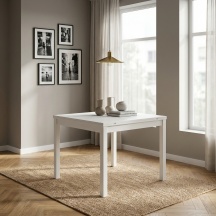 Living Design Dattilo Tavolo Allungabile 90180x90cm Bianco  Living Design