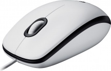 Logitech 910-006764 Mouse Ambidestro USB tipo A Ottico 1000 DPI Bianco M100