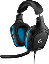 Logitech 981-000770 Cuffie Gaming Microfono, con filo, Colore NeroBlu - G432