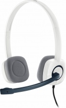 Logitech 981-000350 Cuffie con filo, Microfono, Antirumore, Col. Bianco - H150