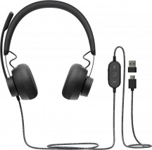 Logitech 981-000875 Auricolare Cablato Ad Archetto Per Usb Tipo-C Grafite