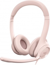 Logitech 981 001281 Cuffie con filo, Microfono, Antirumore, Col. Rosa - H390